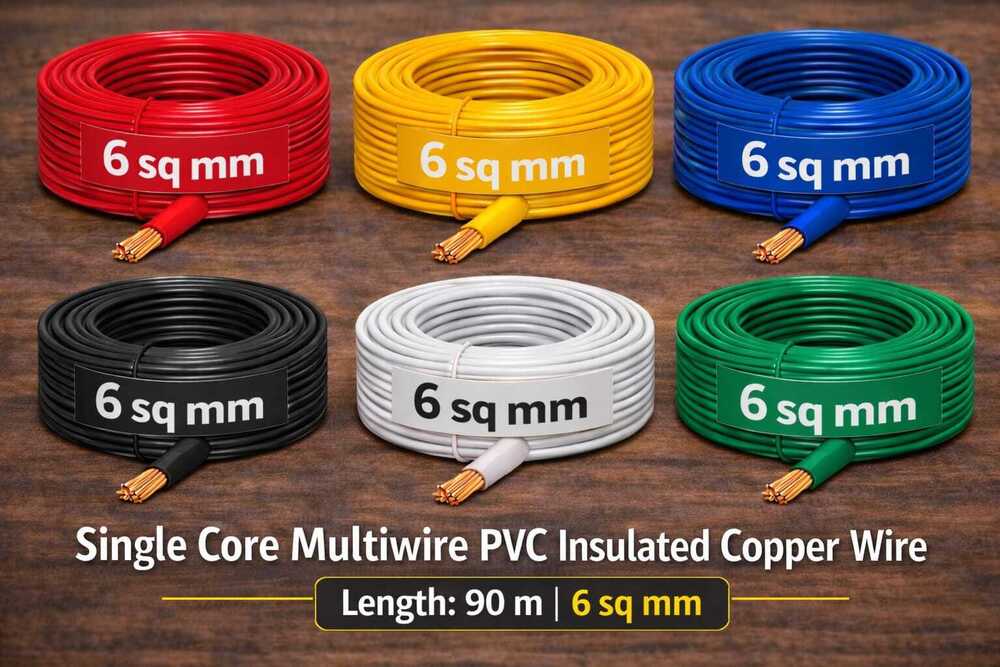 6sqmm Single Core Multiwire PVC Insulated Copper Wire
