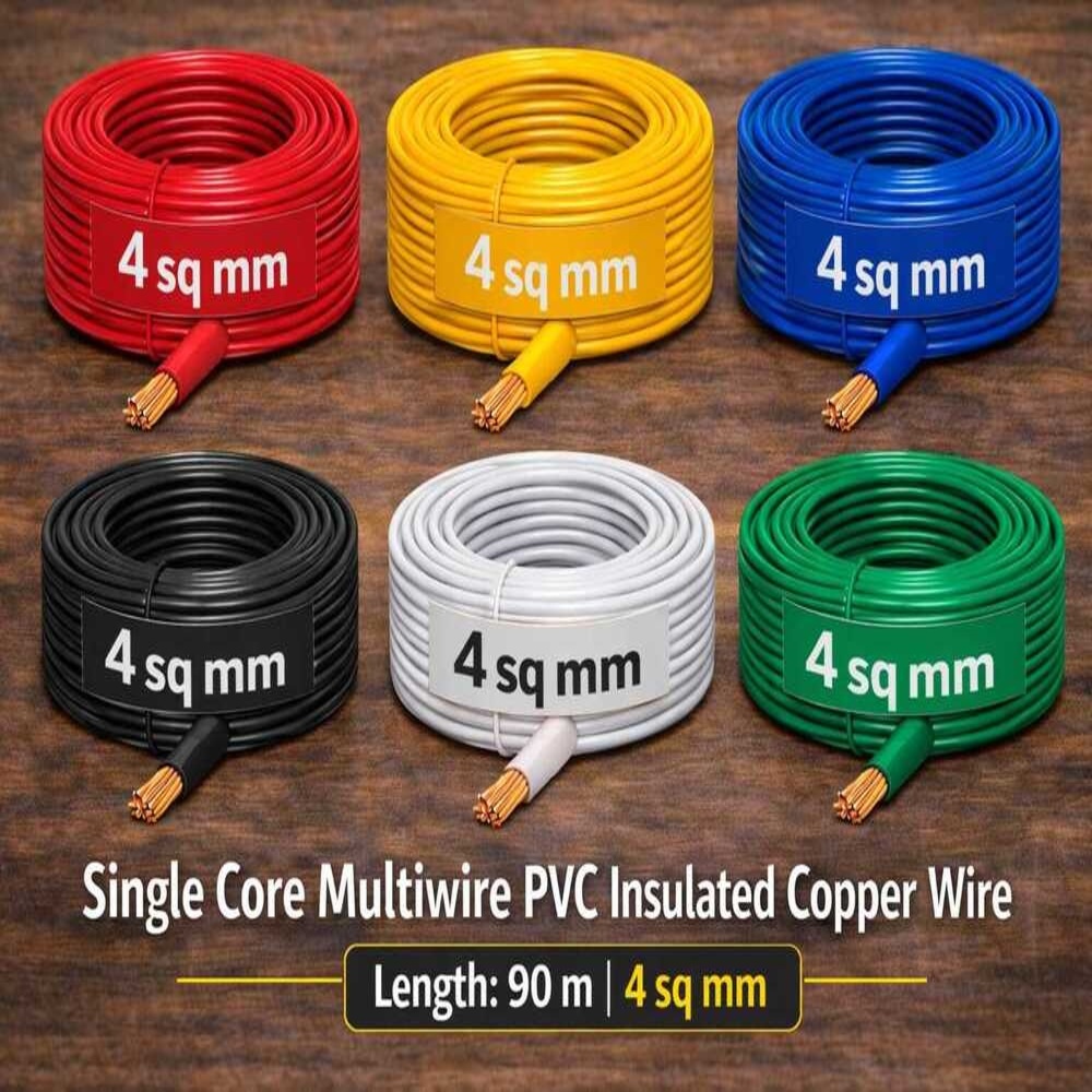 4Sqmm Single Core Multiwire Pvc Insulated Copper Wire - Application: Power Distribution