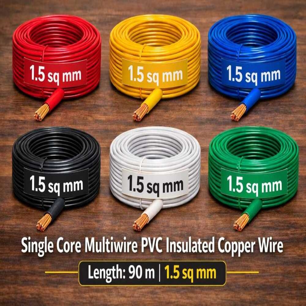 1.5Sqmm Single Core Multiwire Pvc Insulated Copper Wire - Cable Capacity: 1.5 Sqmm