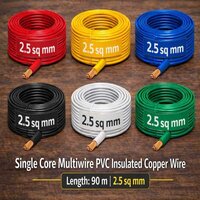 2.5sqmm Single Core Multiwire Pvc Insulated Copper Wire - Cable Capacity: 2.5 Sqmm