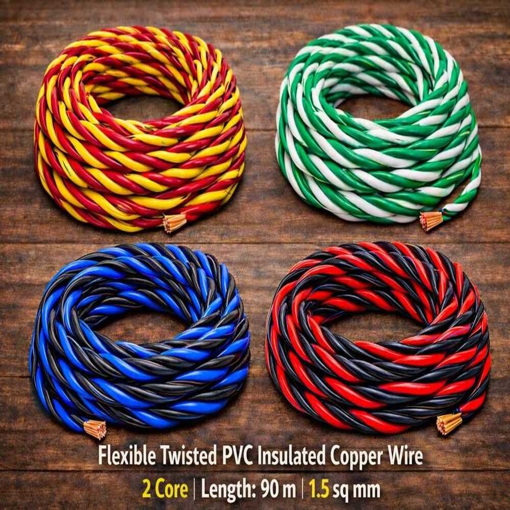 1.5Sqmm Flexible Twisted Pvc Insulated Copper Wire - Cable Capacity: 1.5 Sqmm