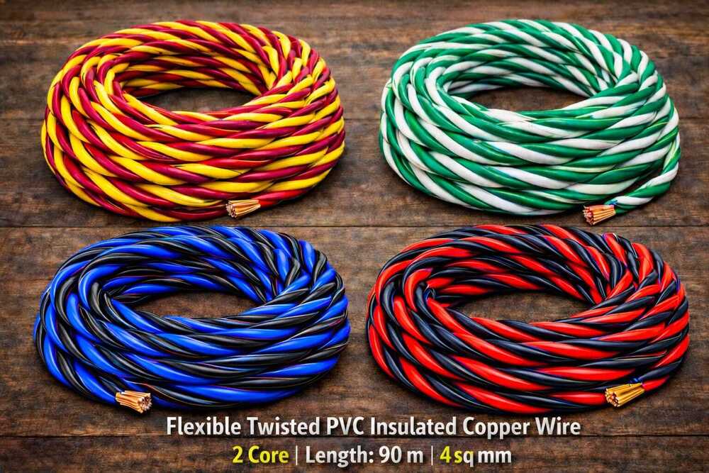 4Sqmm Flexible Twisted PVC Insulated Copper Wire