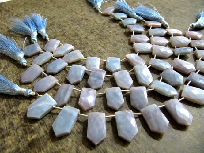 Natural Lavender Opal Pencil Shape briolette Beads 12x20mm Sold Per Strand 9 Inches long