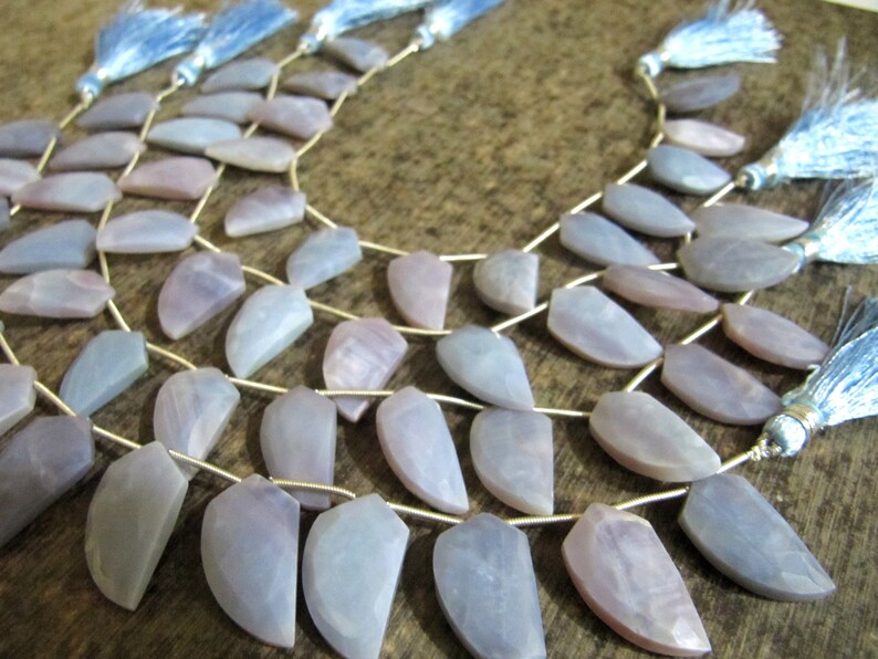 Natural Lavender opal Mango shape Briolette Beads 10x20mm sold per strand 9 inches long