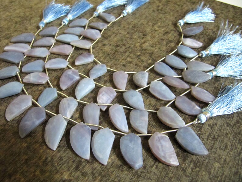 Natural Lavender opal Mango shape Briolette Beads 10x20mm sold per strand 9 inches long