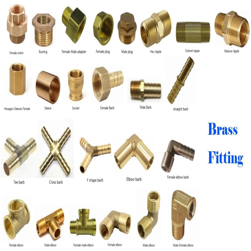 Pneumatics Brass Fitting - Color: Golden