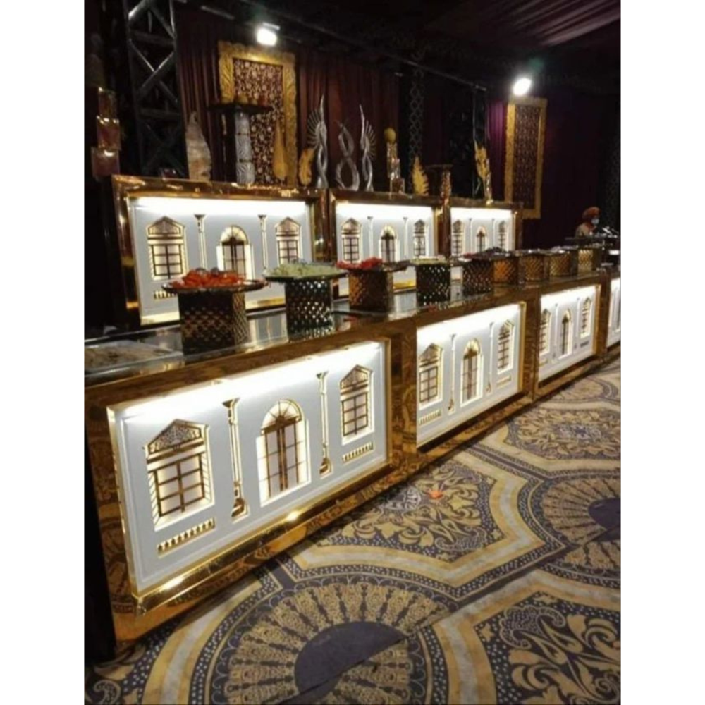 Stainless steel catering buffet counter