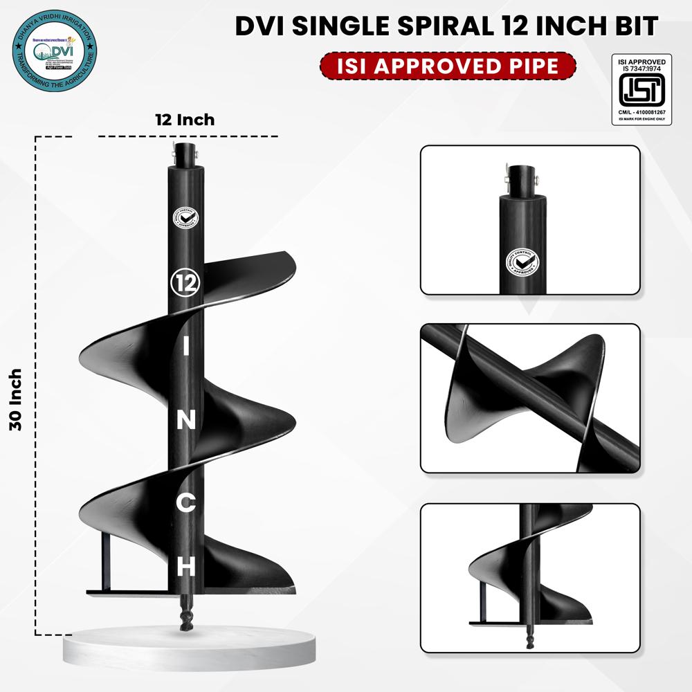 12 inch Single Spiral Bit