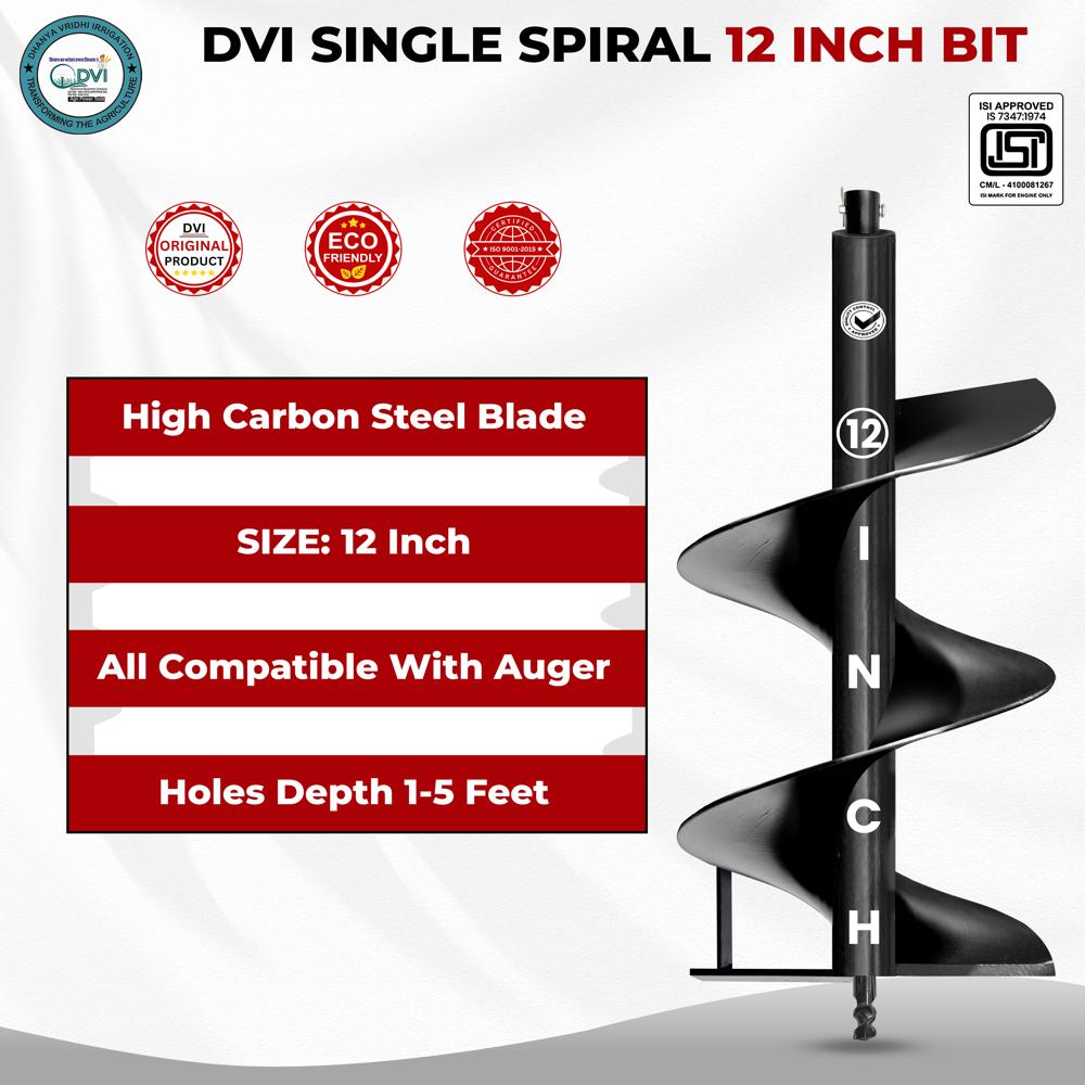 12 inch Single Spiral Bit