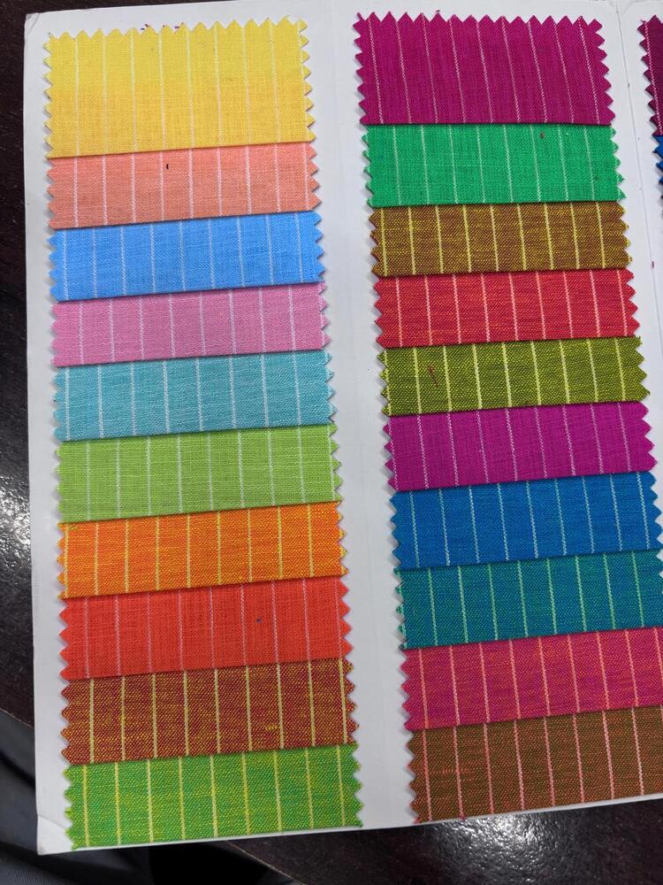 linen cotton stripes fabric