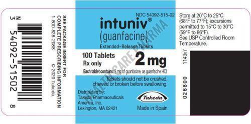 Intuniv 2mg Guanfacine Tablet