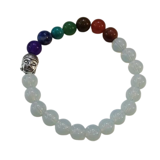 SH04 7 Chakra Precious Beads Bracelet
