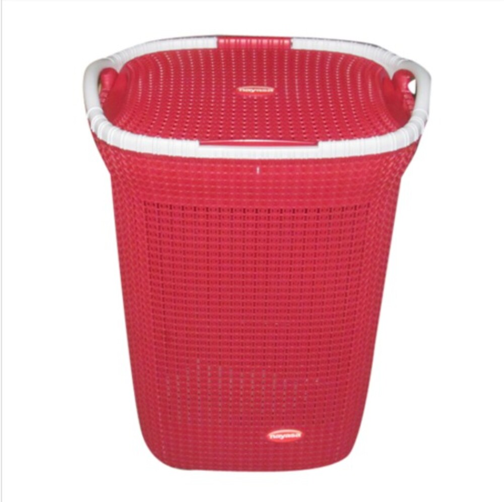 Red Plastic Dustbin