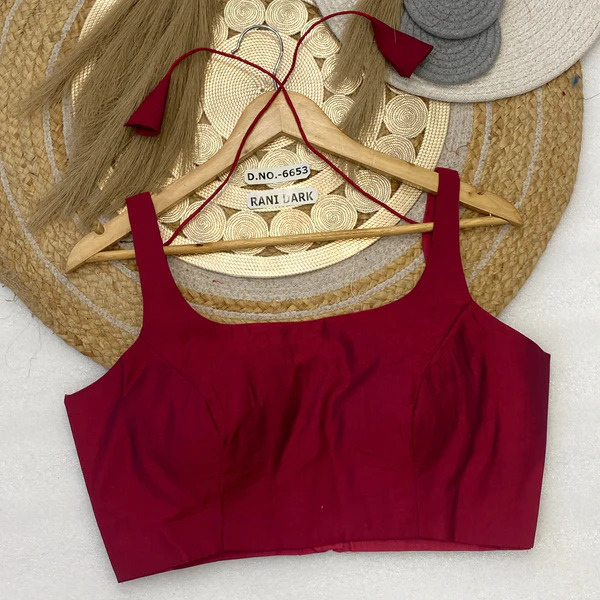 BL 6653 Sleeveless Smooth Fabric Two-Tone Blouse