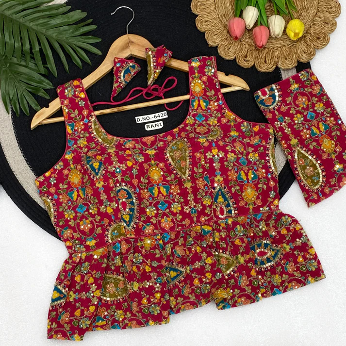 BL 6420 Crepe Viscose Peplum Blouse