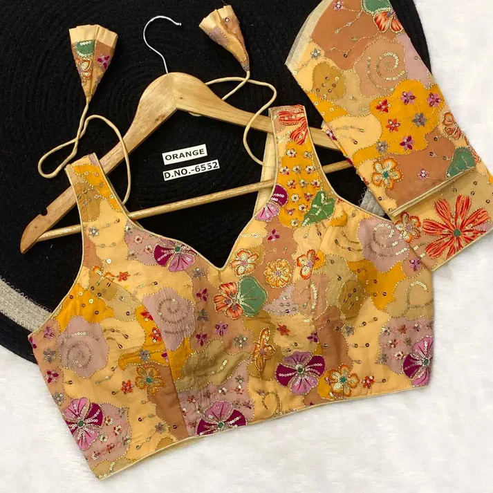 BL 6552 Natural Viscose Crepe Designer Blouse