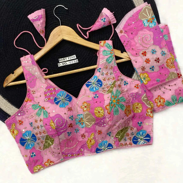 BL 6552 Natural Viscose Crepe Designer Blouse