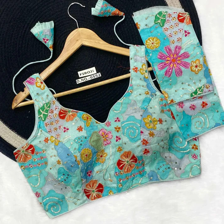 BL 6552 Natural Viscose Crepe Designer Blouse