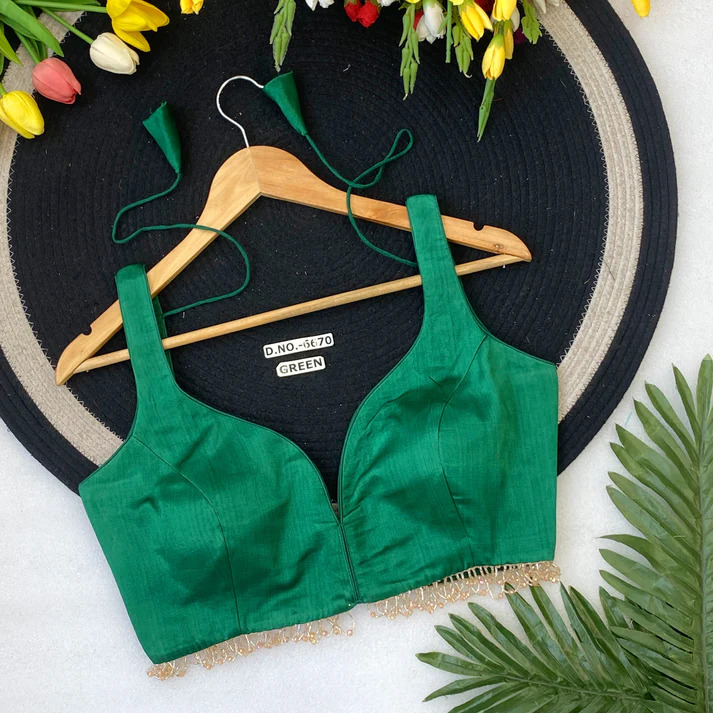 BL 6670 V-Neck Spaghetti Top Gaji Silk Blouse