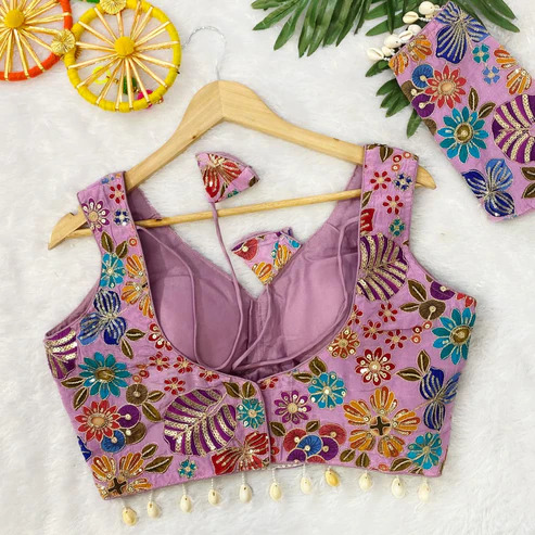 BL 6431 Navratri Crepe Viscose Position Print Blouse