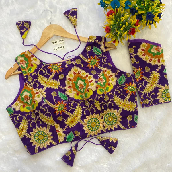 BL 6396 Crepe Viscose Position Print Blouse