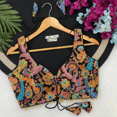 BL 6564 Crepe Viscose Spaghetti Blouse