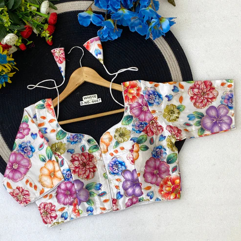 BL 6667 Chinon Silk Sweetheart Neck Blouse