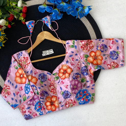 BL 6667 Chinon Silk Sweetheart Neck Blouse