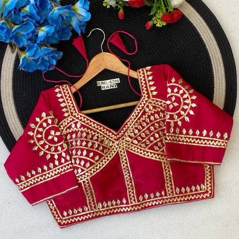 BL 6706 Gota Patti Shining Silk Blouse