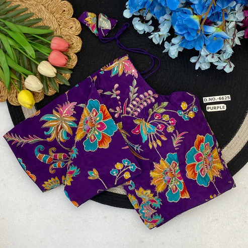 BL 6625 Plus Size Crepe Viscose Position Print Blouse