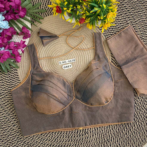 BL 6678 Two Tone Fendy Silk Sabyasachi Pattern Blouse