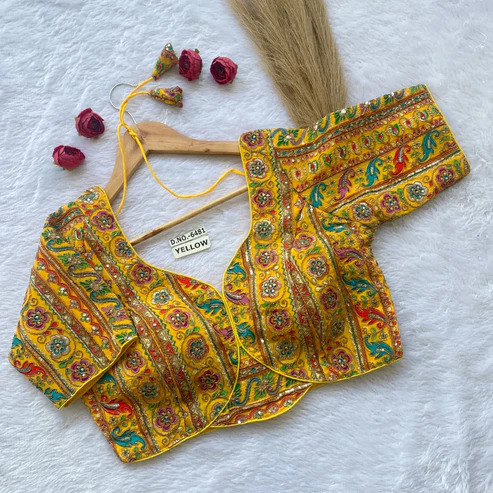 BL 6481 Crepe Viscose Position Print Blouse