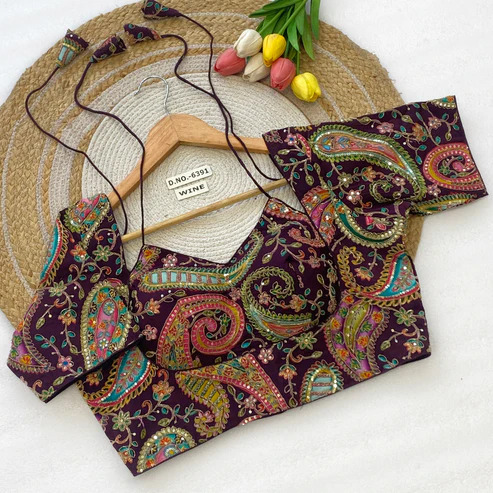 BL 6391 Masaba Pattern Back-Open Design Blouse