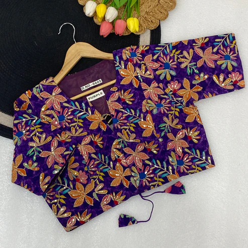 BL 6605 Plus Size Ready-Made Crepe Blouse