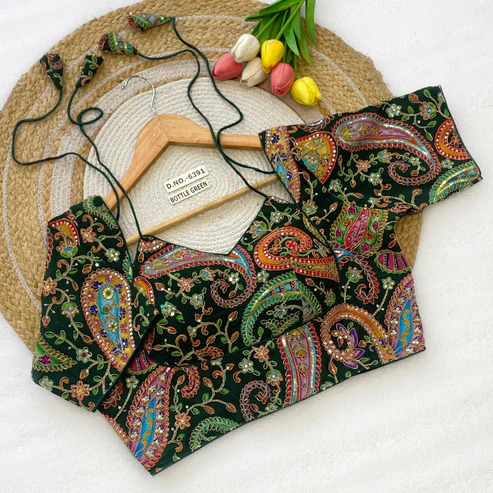 BL 6391 Masaba Pattern Back-Open Design Blouse