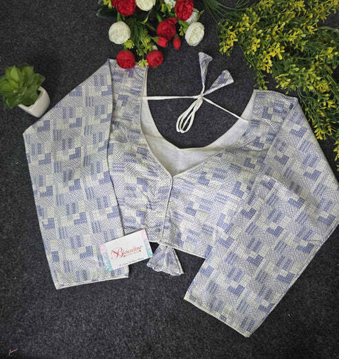 BL 6373 Camric Cotton Blouses with Soft Mill Prints