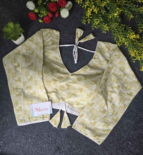 BL 6373 Camric Cotton Blouses with Soft Mill Prints