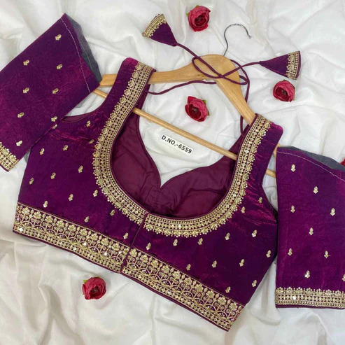 BL 6559 Trendy Fendy Silk Embroidery Blouse