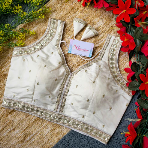 BL 6407 Silk Embroidery Blouses