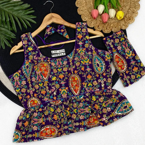 BL 6420 Crepe Viscose Peplum Blouse