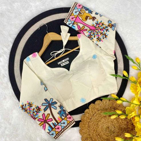 BL 6581 Designer Khadi Cotton Blouse