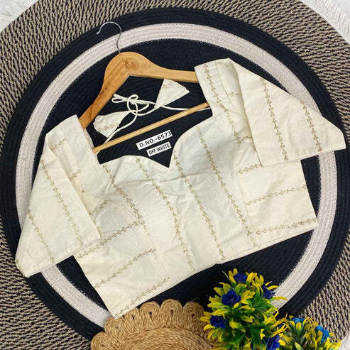 BL 6573 Khadi Embroidery Blouse