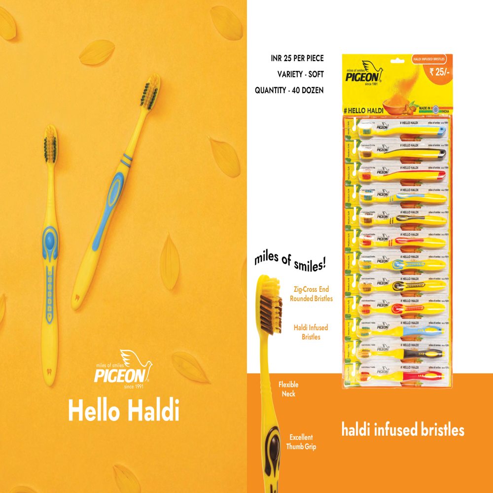 Pigeon Hello Haldi - Bristle Color: Multi
