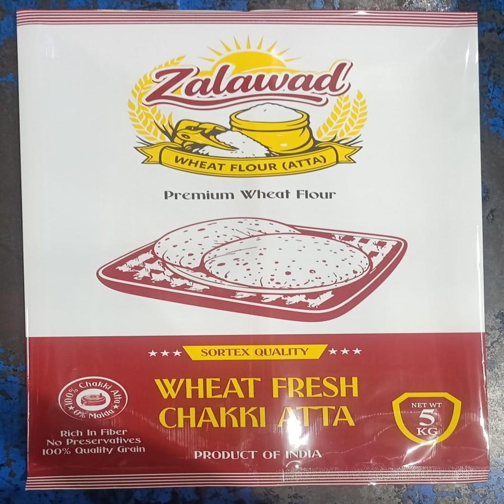 Printed Atta Pouch - Coating Type: Solvent Less (nco-oh) Coating