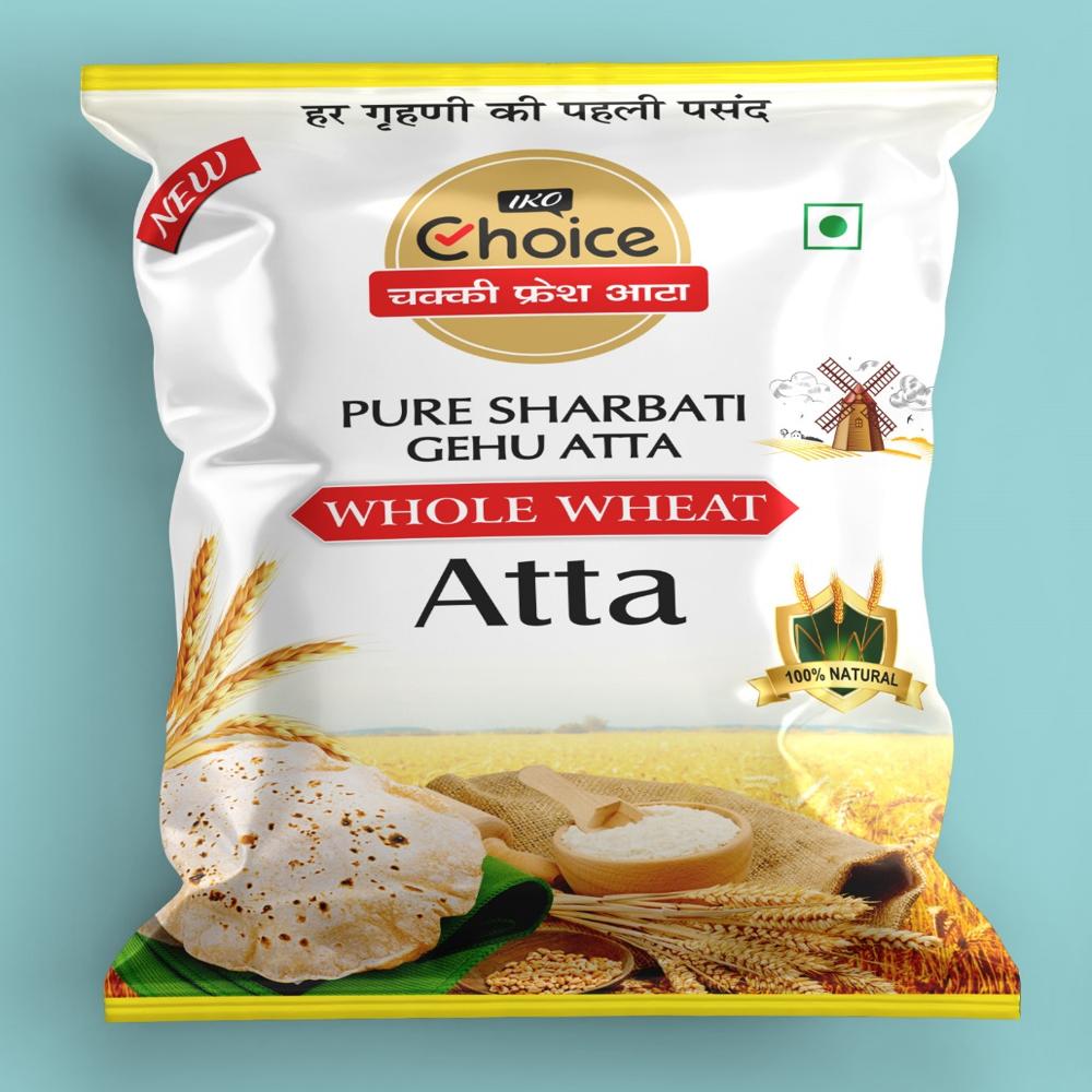 Printed Atta Pouch - Coating Type: Solvent Less (Nco-oh) Coating
