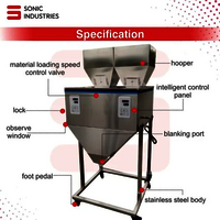 2 head 10 to 1000 grams granule filling machine