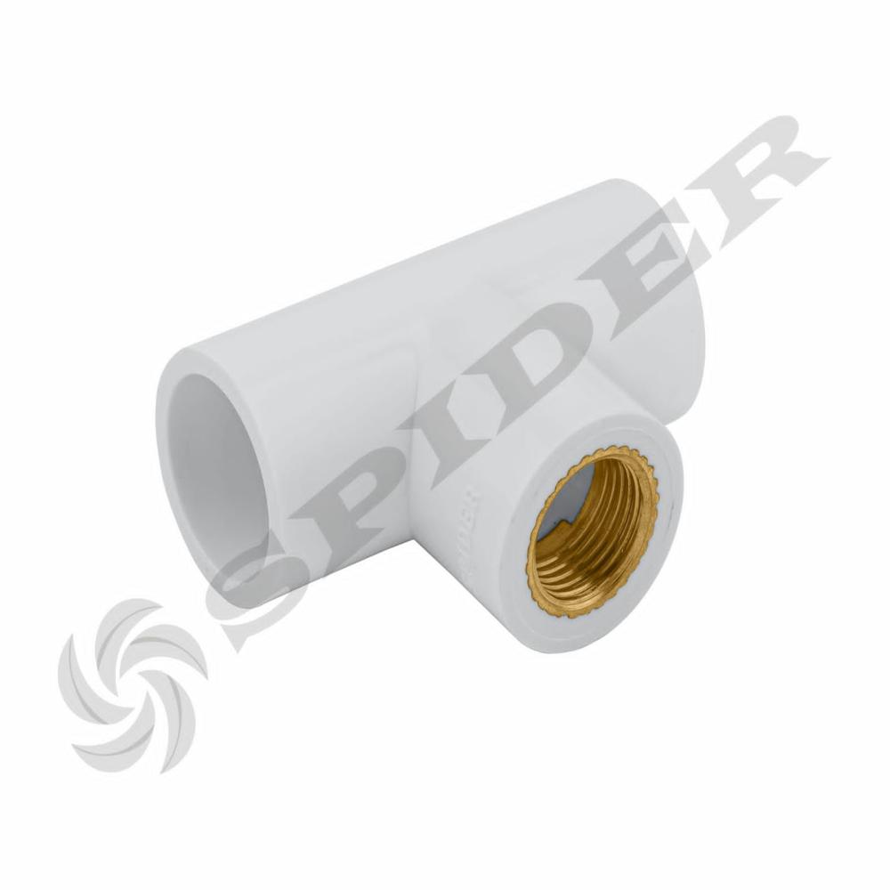 UPVC BRASS TEE 1 X 1/2''