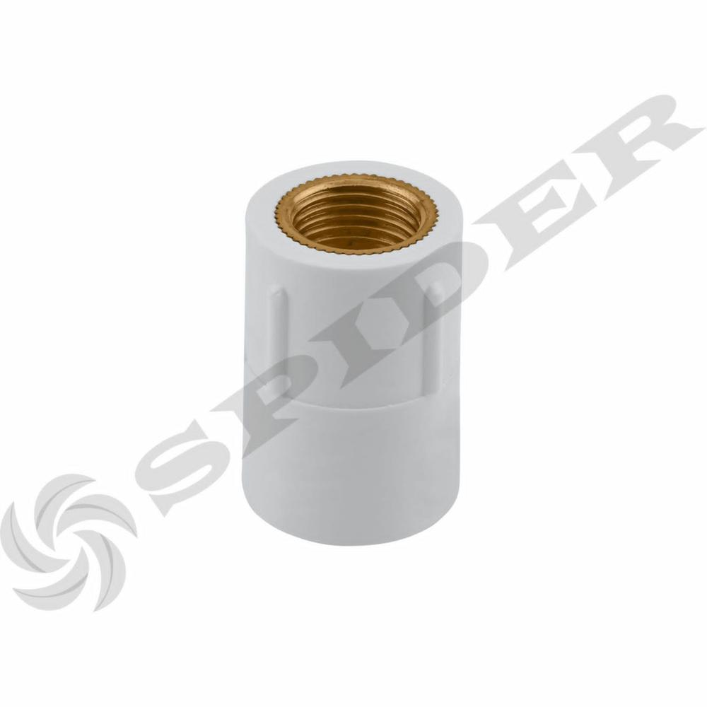 Upvc Brass Reducer Coupler - Color: White