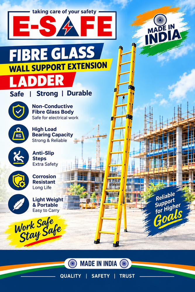 Fiber Glass Extension Ladder - Material: Frp
