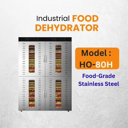 HeatOnn 80 Tray औद्योगिक इलेक्ट्रिक खाद्य डीहाइड्रेटर मशीन